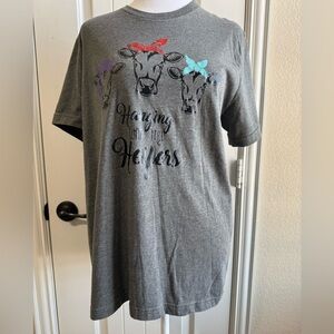 “Happy with my Heifers” graphic tshirt for women